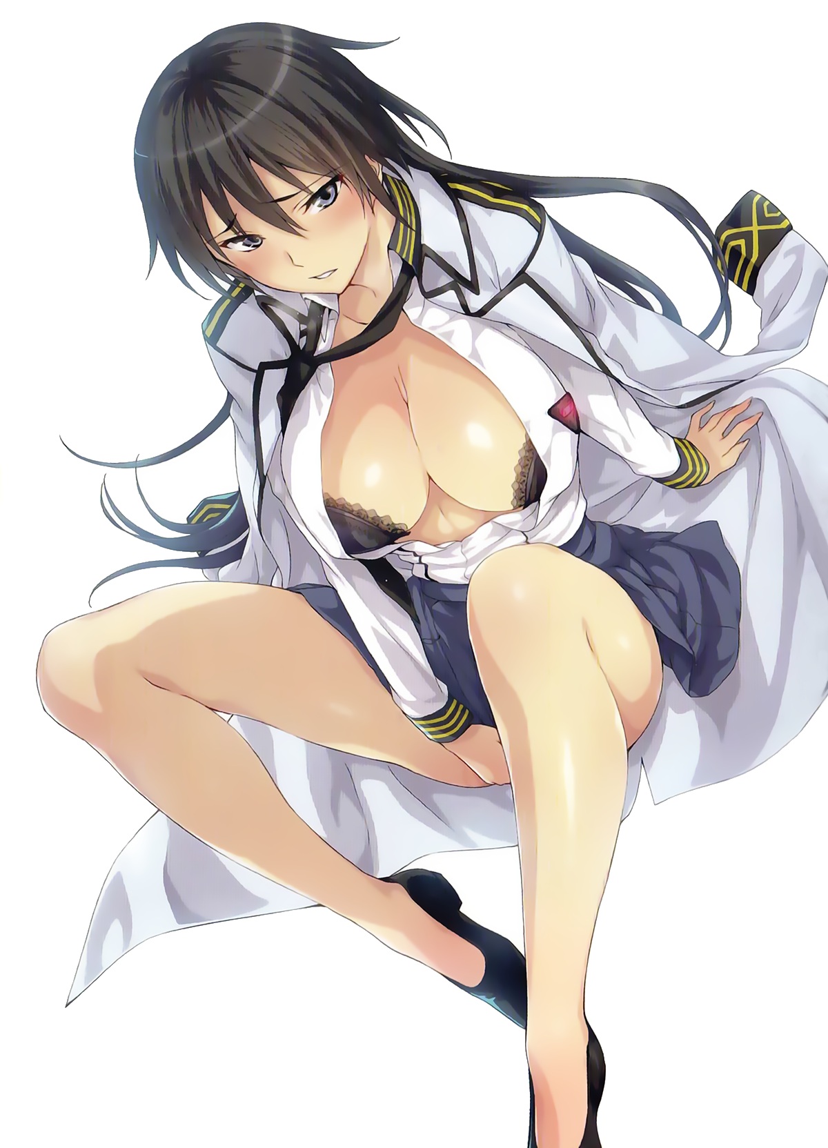 Hisasi Masou Gakuen Hxh Hida Reiri Bra Cleavage Open Shirt Seifuku